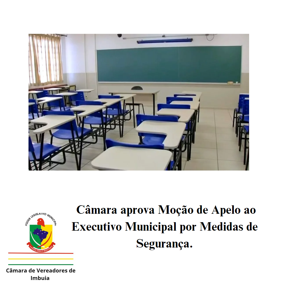 Câmara aprova Moção de Apelo ao Executivo Municipal por Medidas de Segurança.